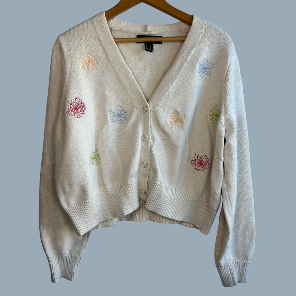 Forever 21+ Y2K Vibes Cropped Butterfly Cardigan